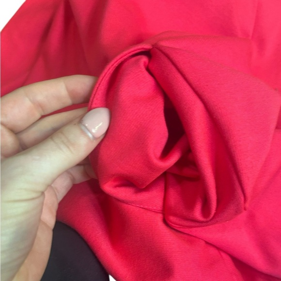 Amanda Uprichard Short Sleeve Bright Coral Pink Pleated Pocket Dress Medium - Picture 8 of 10